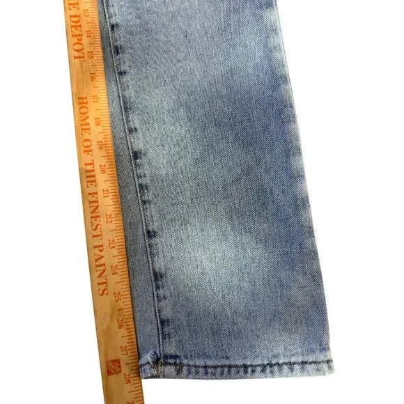 PacSun Womens Light Wash Low-Rise Straight Jeans With Button Fly Size 23 - Picture 9 of 16